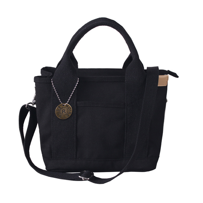 DHAL Zipper Shoulder Japanese Rakuten High-end Lunch Handheld 16 An Layer Canvas Women's Bag