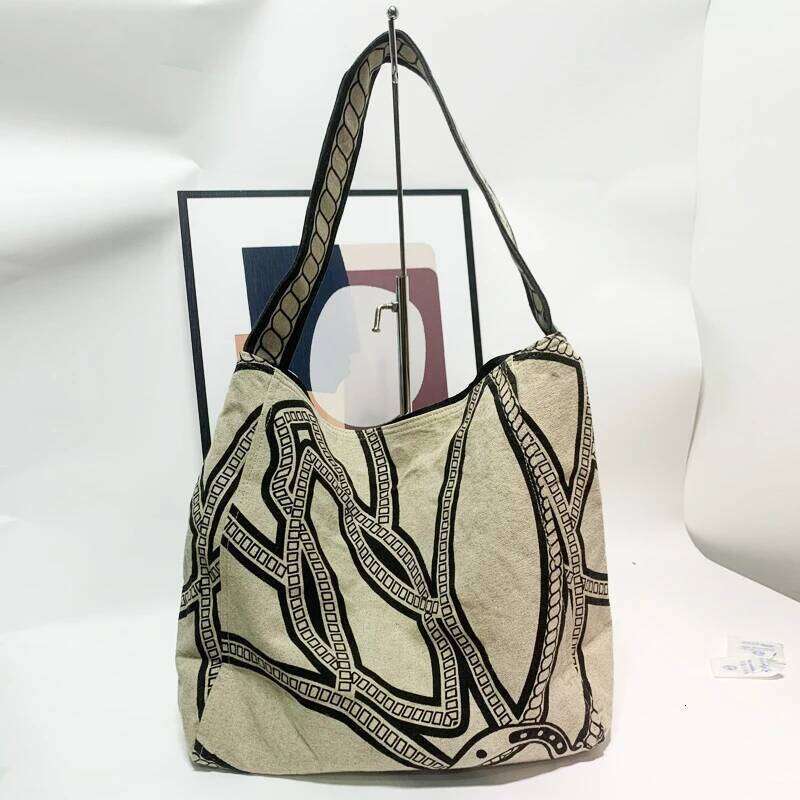 Women's Bags Designer Women's Bags Designer Koean Casual Tote Bags Fo Women Designe Handbags And Puses New In Canvas Stipe Lage Capacity Und