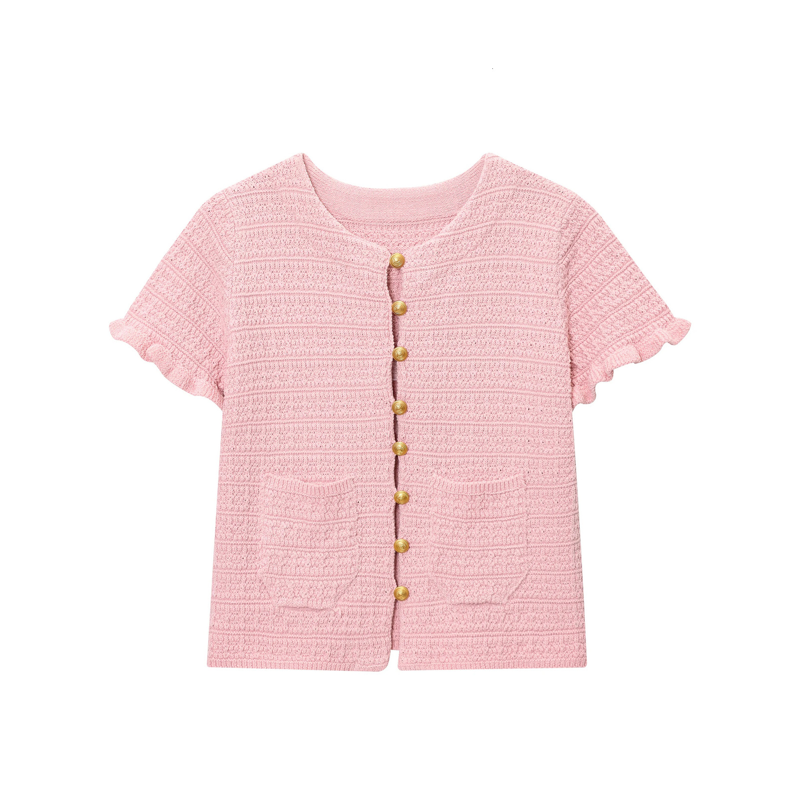 Summer Fashion Female Casual MultiFunctional Pure Color ShortSleeved Layered Decorative Knitted Jacket 250729