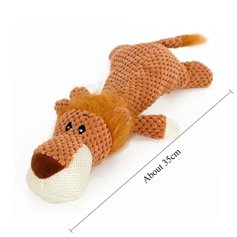 Pet Dog Toys for Large Dogs Cute Plush Squeak Stuffed Fleece Durable Chewing Soft Chew Accessories 250729