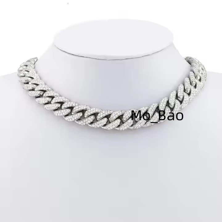 latest Design 925 Silver Moissanite Cuban Chain for Anniversary Engagement Gift Party Wedding Moissanite Cuban Link Chain