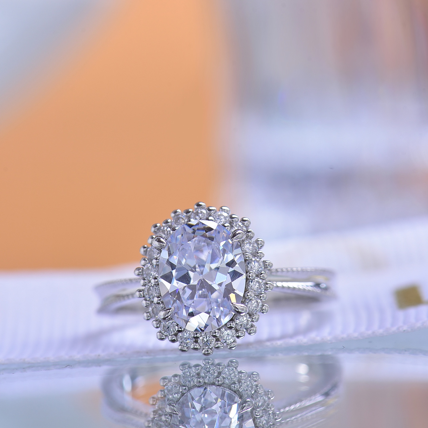 Elegant Ribbon Princess Diana Moissanite Ring - 0.8ct Brilliant Cut, Shiny & Timeless, Perfect Gift for Special Occasions