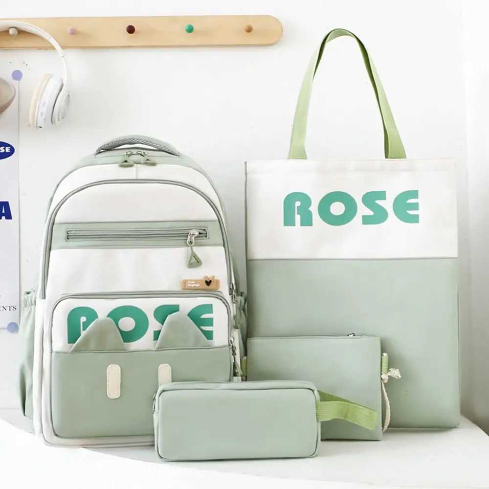 4Pcs/Set Fi Large Capacity 4 in 1 Backpack Multi-functional Breathable Book Bag School Rucksack Casual Mens Bags Travel y250729