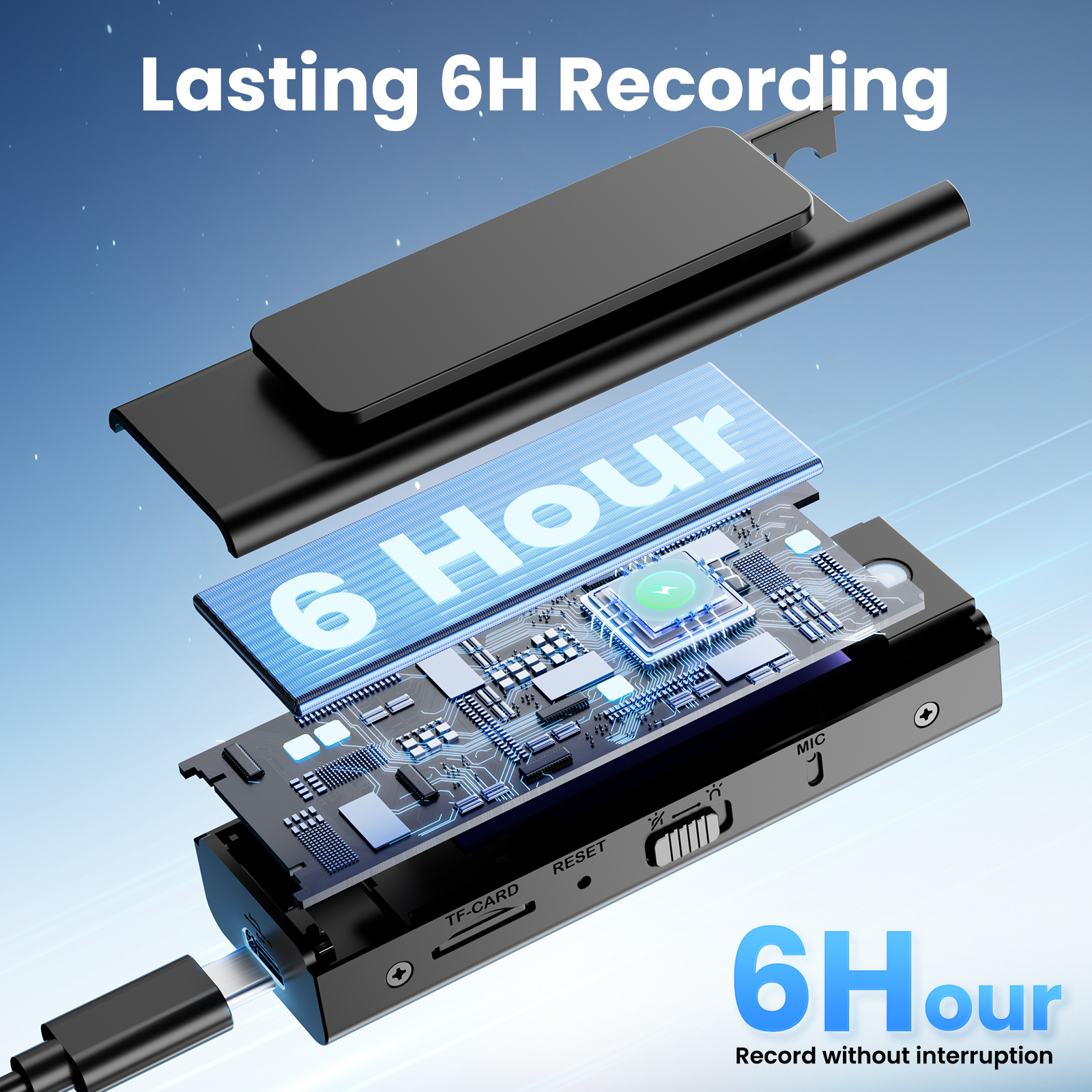 Life Recorder Audio Recording Anti-Shake DV Digital HD Portable Cycling Professional Action Camera