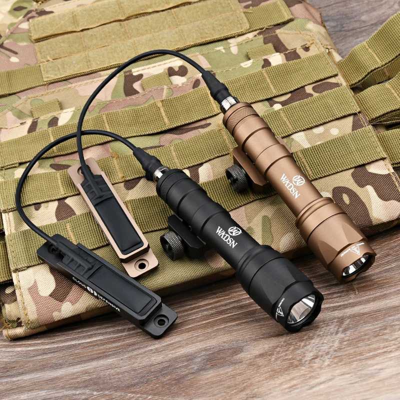 Vadsn Airsoft M600C M300A Sets Tactical Scout Light AR15 Rifle Flashlight With Picatinny Pocket Panel For Flashlight Pressure XJ250728