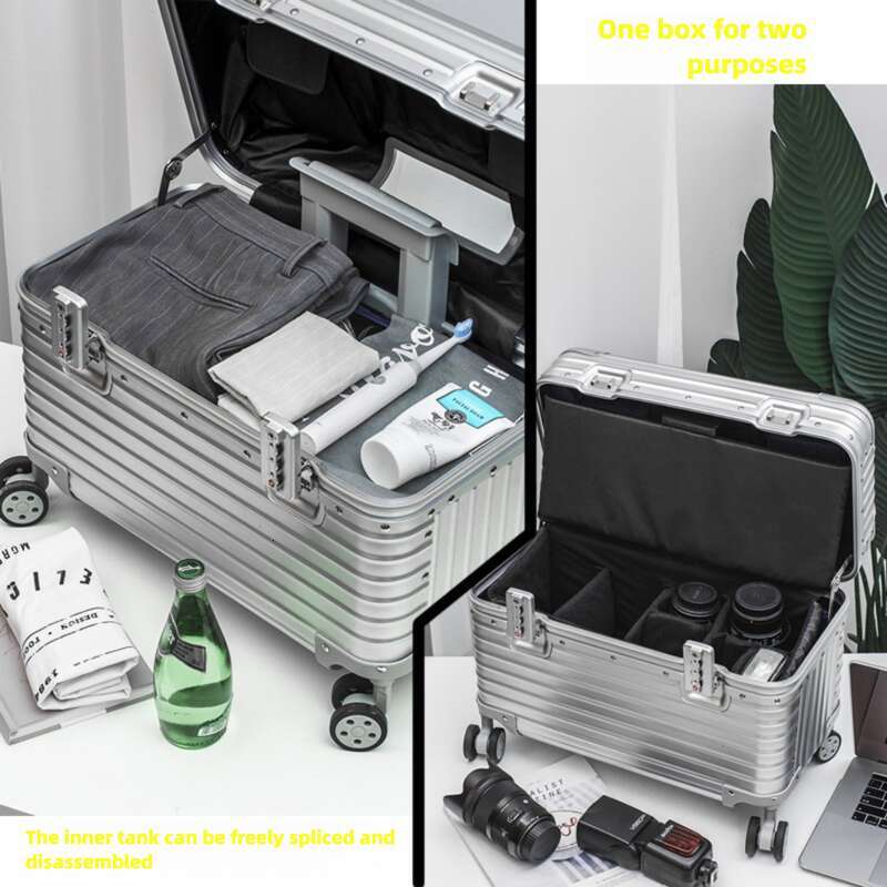 25 Hot Sales in Europe and America German Full Aluminum Magnesium Alloy Flip Top Camera Long 18inch Boarding Small Trolley Case Men's Travel Suit