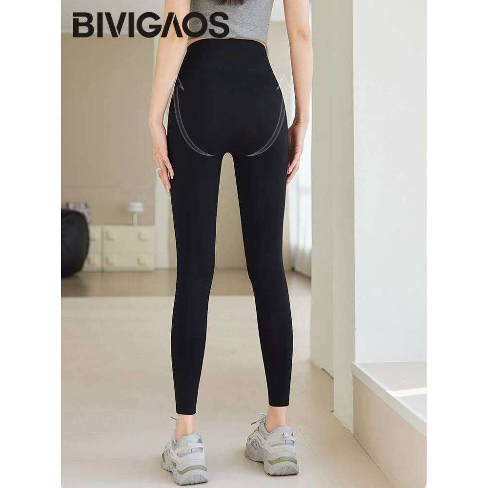 BIVIGAOS Summer Letters Ultra-Thin Shark Women High Waist Tight Fiess Seamless Sexy Sun Protection Leggings