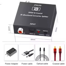 Optical And Coaxial Bidirectional Converter , 192 KHz DTS AC3 SPDIF Toslink Digital Audio Lossless Distributor