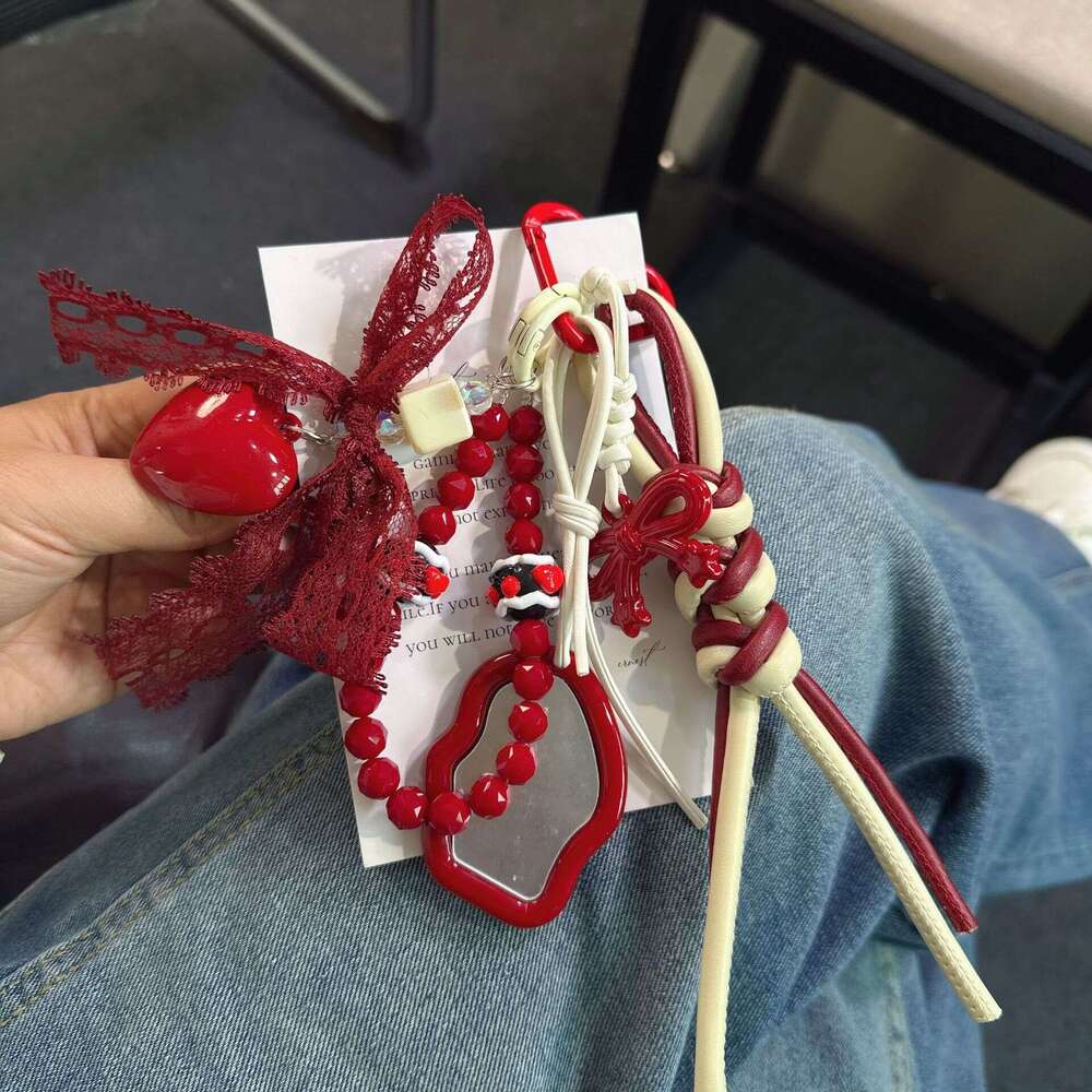 Miu Series Bag Pendant Phone Chain Strap Decoration with Small Handle Can Hang Cute Blind Box Doll