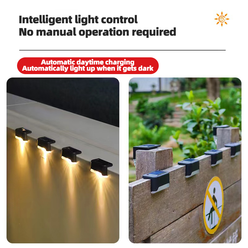 Solar Outdoor Waterproof Courtyard Villa Fence Landscape Decoration Stair Railing Step Wall Light