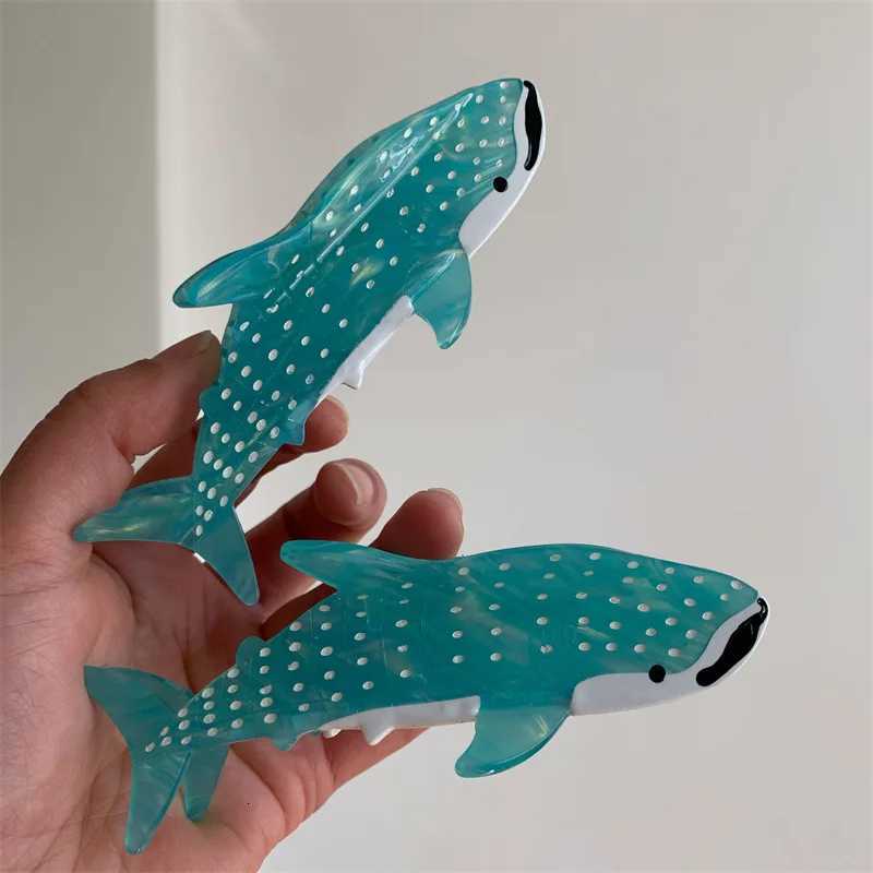 Doushang Cute Ocean Series Spotted Shark Acetate Hair Claw Light Luxury Claw Clip Crab Hair Clip for Women Girl Hair Accessories Z250729