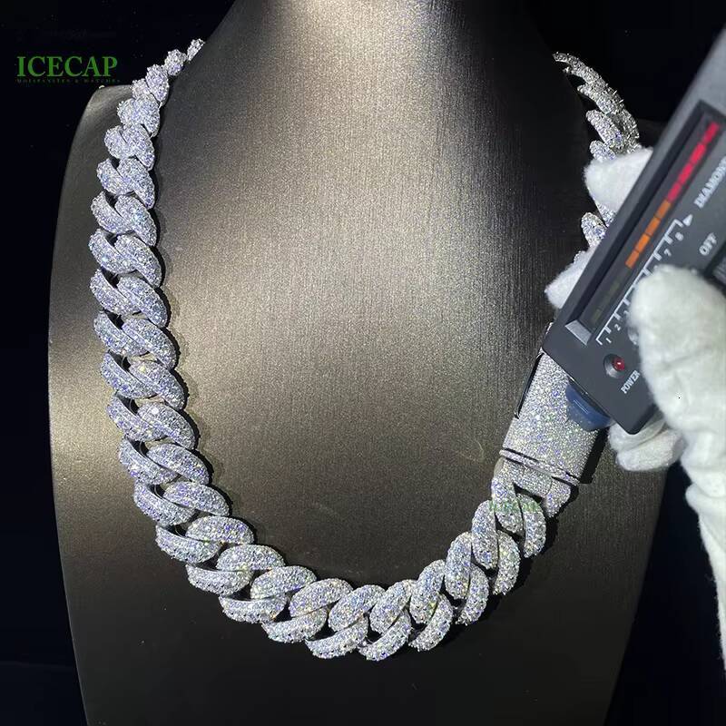 Elegant White Gold Finish with Real Diamonds Accentuated by Sparkling CZs - Thick Woven Cuban Bracelet Design