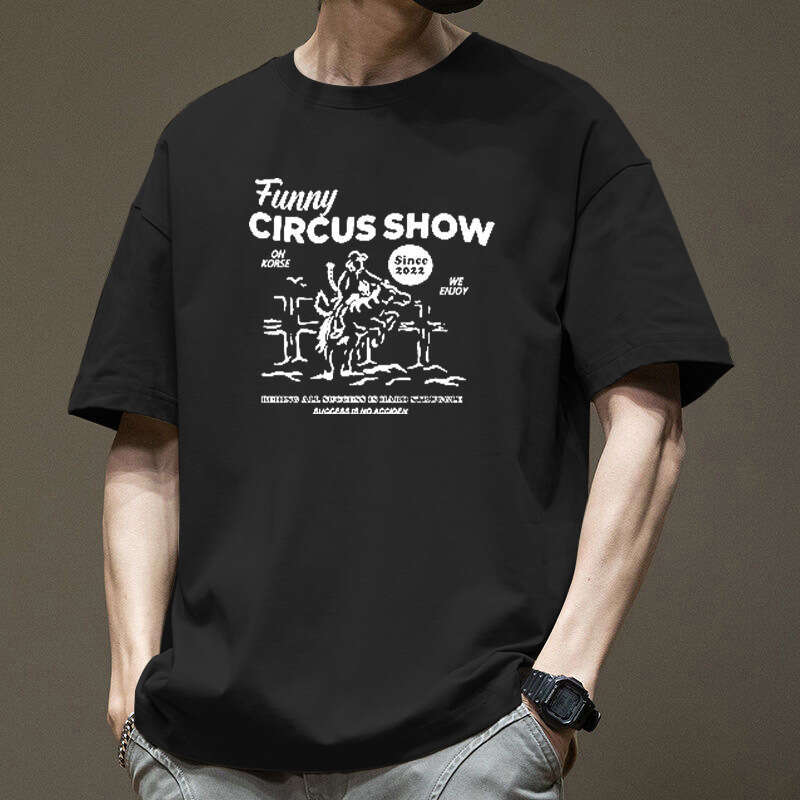 Designer T Shirt Heavyweight Pure Cotton T-Shirt For Men, Summer Short Sleeve, Trendy Brand, Ins Style, Loose Fit, Hong Kong Style, High Street Top, O