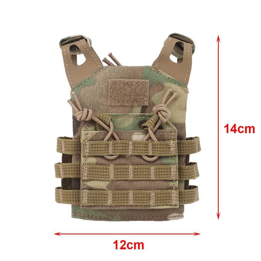 Tactical Beer Bottle Vest Mini JPC Molle Plate Carrier Vest Model Desktop Car Ornaments Pet Cat Vest Militar Fan Creative Gifts Z250728
