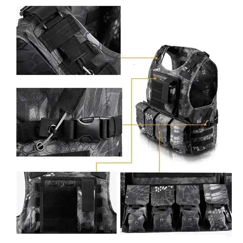 Tactical Vest Kid Combat Training Assault Plate Carrier Outdoor Hunting Airsoft CS Hunting Sport Protection Vests Hunting Vests Z250728