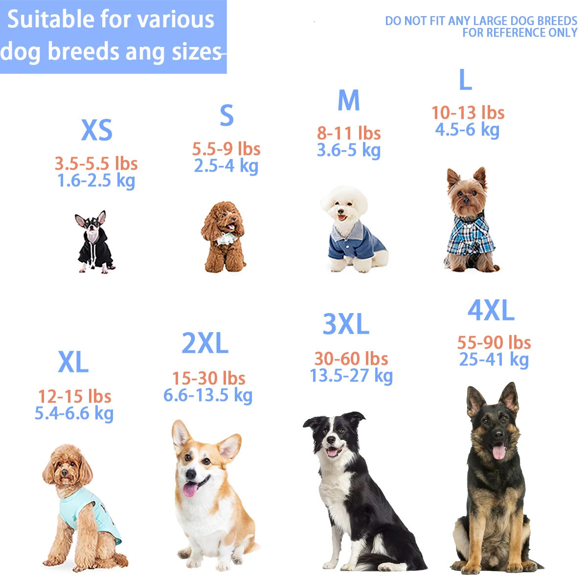 Sun Protection Dog Shirts with Reflective Strips Quick Dry Soft Stretchy Fabric Available in Sizes for Small to Large Dogs! 250729