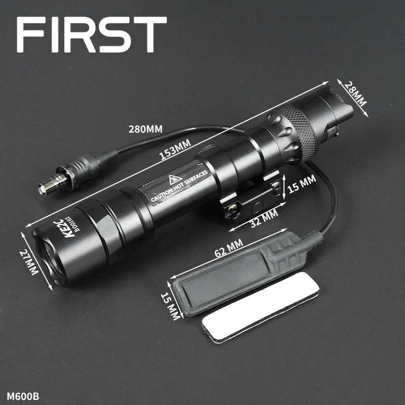 Tactical M600B M300B Scout Light Rifle Flashlight LED Hunting Spotlight Dual Function Switch Suitable for 20MM Rail XJ250728
