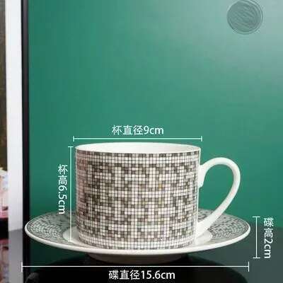 High-Quality Trendy H Home Bone Porcelain European Small Afternoon Tea Set Exquisite Coffee Cup Plate