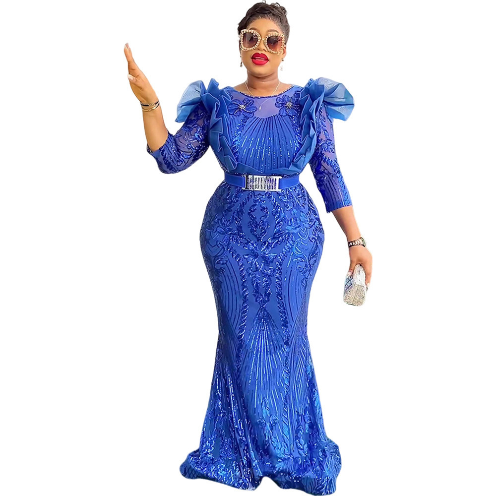 Womens Plus Size Christmas Halloween Party Evening Dress Sequin New Style 241017