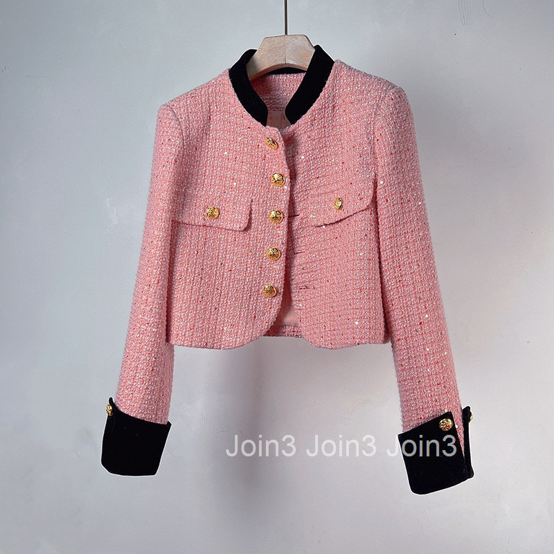 Goddess Sister Style Short Coat Autumn Winter French Texture Fashionable Elegant Stand Collar Top Internet Celebrity