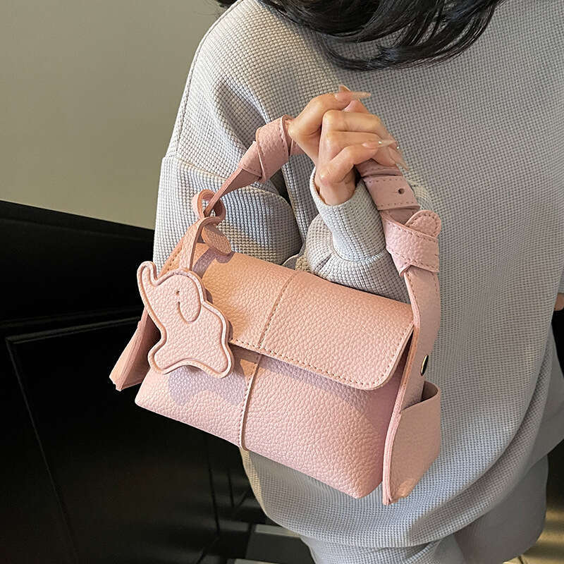 Ear-Hanging Series Eaves for Women 2025 Spring New Versatile Commuting Single Shoulder Small Square Handheld Crossbody Hobo Bag