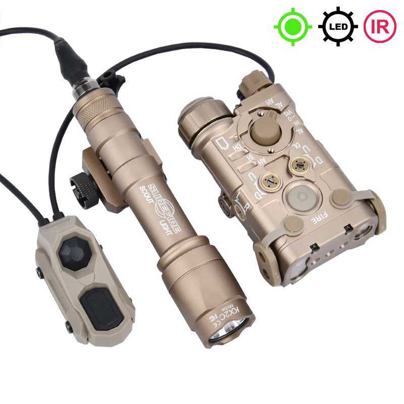 Tactical Metal NGAL L3 Red Green IR Laser M600 M600C Flashlight AXON Double Control Pressure Switch Airsoft Hunting Gear XJ250728