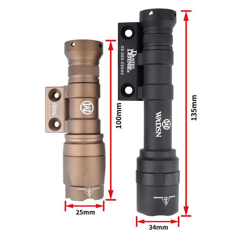 Tactical SF M300 M600 Flashlight White LED Hunting Airsoft Scout Light Metal Offset Base Fit Mlok Keymod Rail Accessory XJ250728