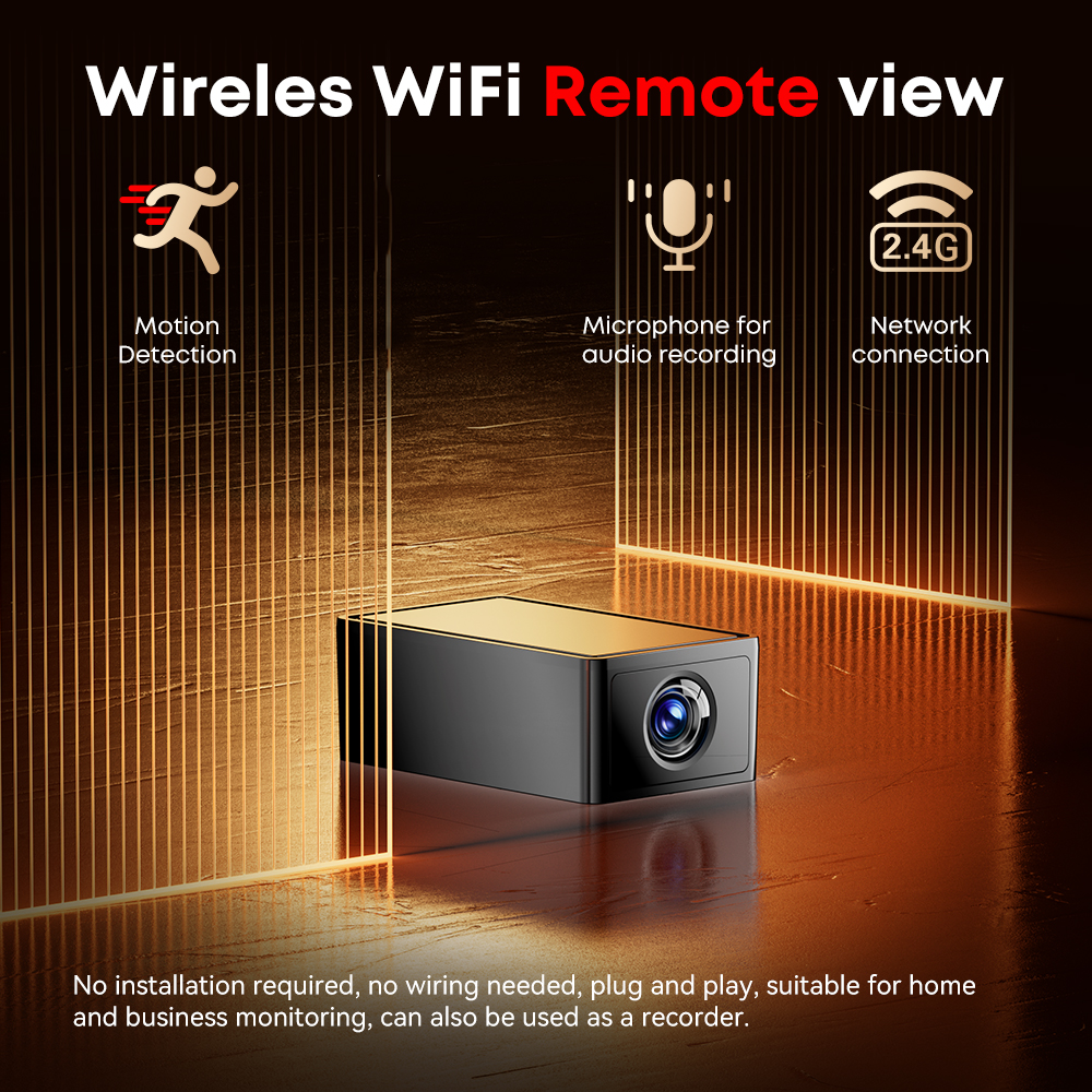 Small and powerful mini camera with night vision and motion detection, portable, magnetic home, vehicle surveillance security camera,