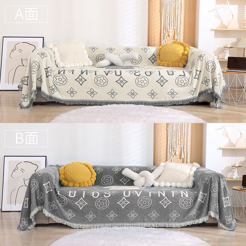 Designer Sofa Covers Blanket Non-Slip Sectional Couch Covers Luxury Cat-Scratch Resistant Sofa Slipcover for Furniture Bed Couch Sofa Large Sizeb Blac