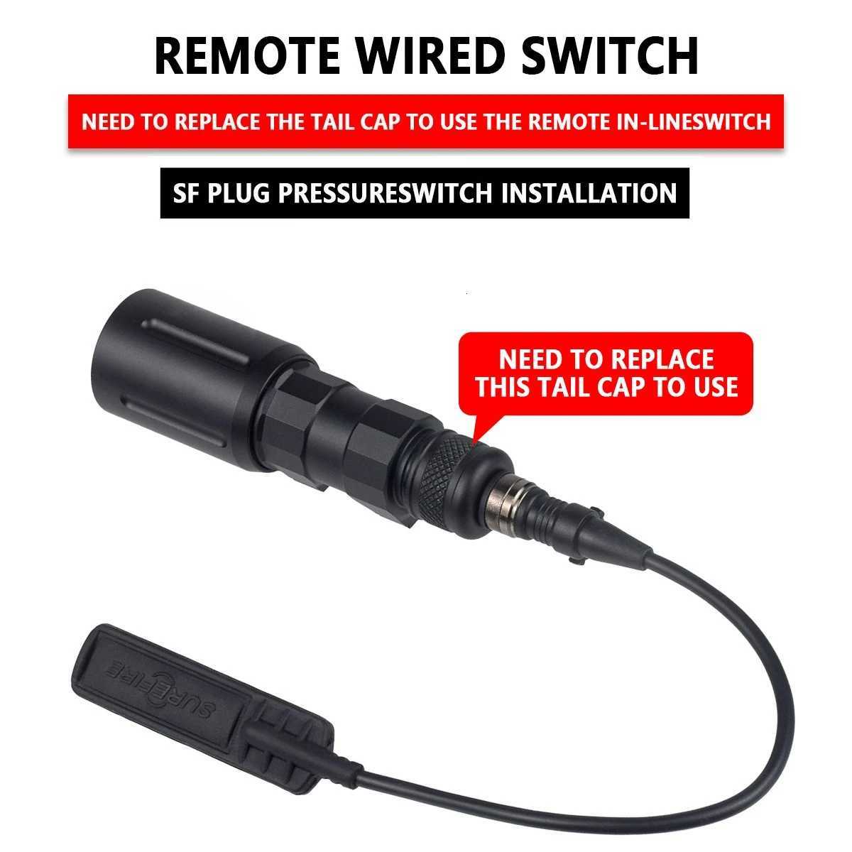 MOD PL V2 Flashlight High 1300 Lumens Tactical Weapon Gun Light with Pressure Remote Switch Spotlight Unit Hot Button Mount R250728