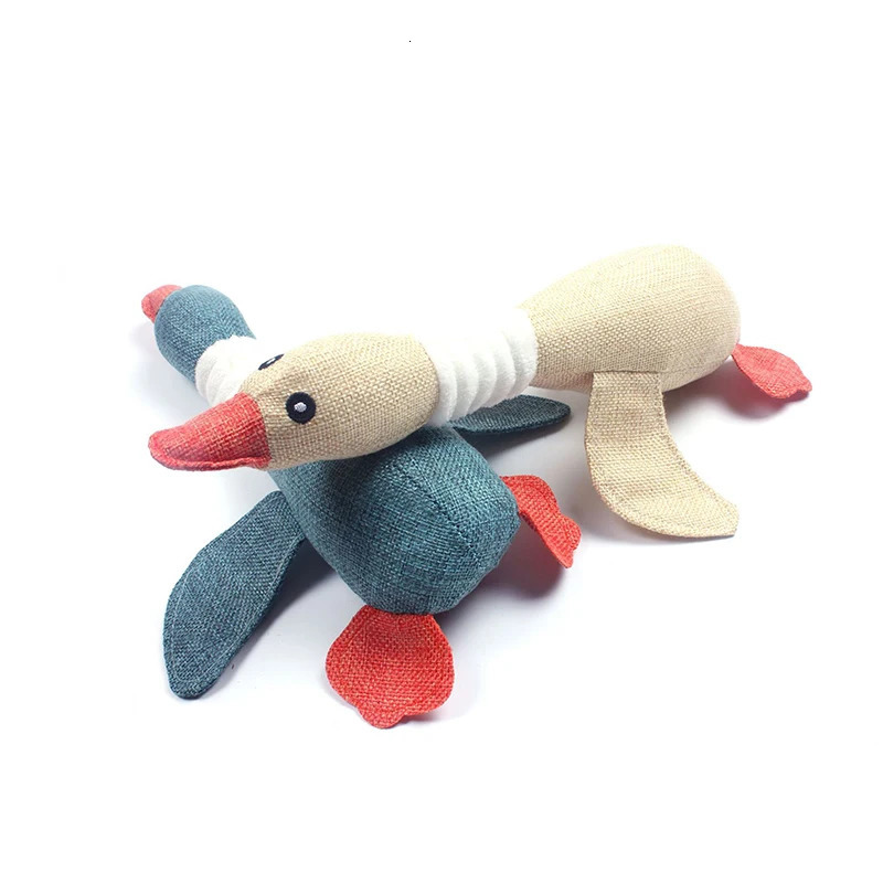 Pet Chewing Toy Tricolor Duck Sound Puzzle Training Plush Resistant to Biting Grinding Teeth and Cleaning 250729