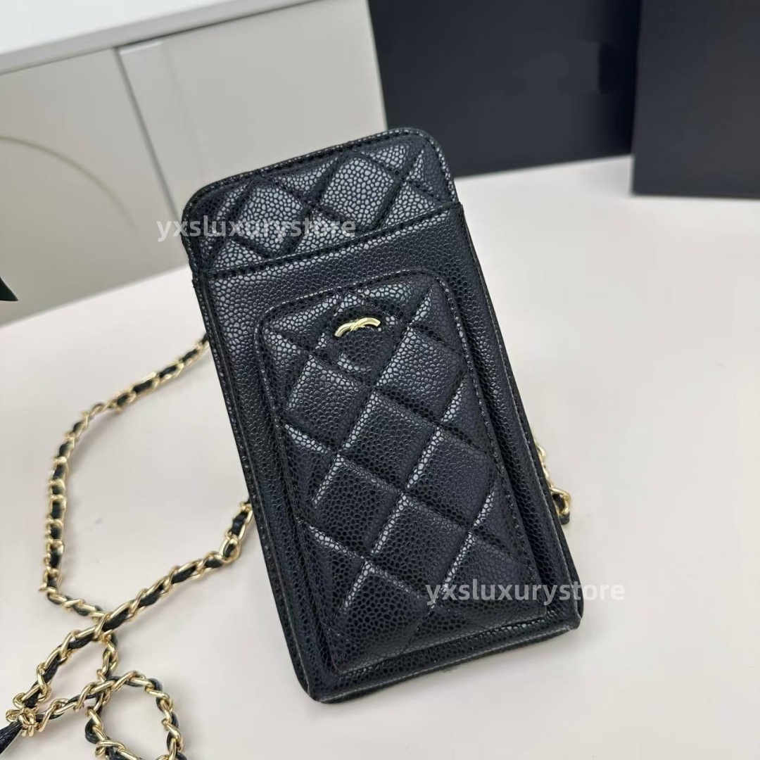 2025 SSdesigner bag new leather mobile phone luxury mini makeup bag fashion women shoulder bag simple exquisite diagonal cross diagonal cc cross bags