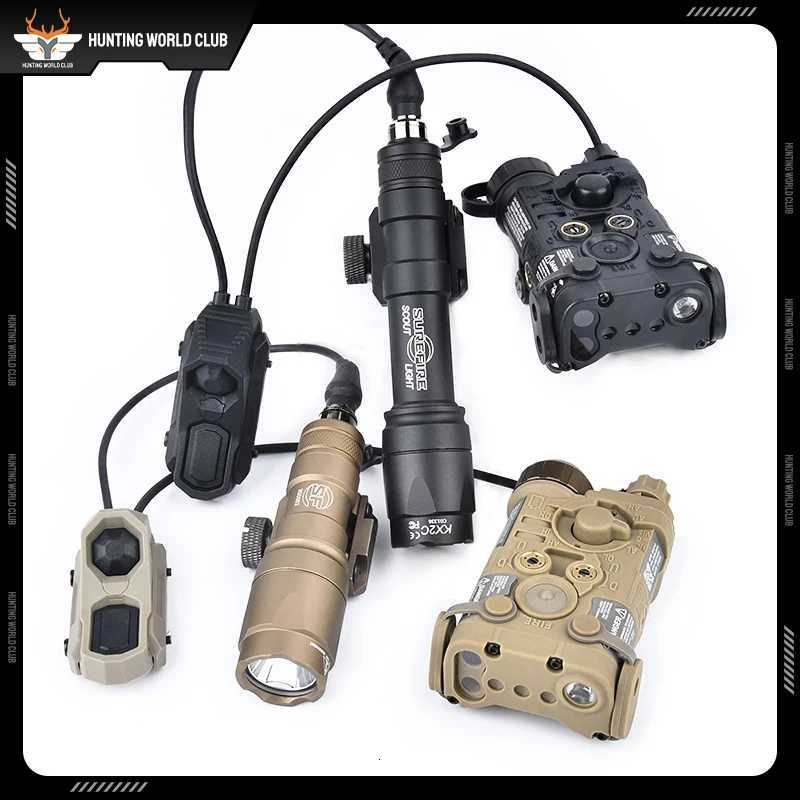 Tactical L3 NGAL Red Green Blue IR Indicator WADSN M300A M600C Flashlight Hunting Scout Light AXON Switch Fits 20MM Rail R250728