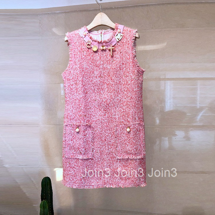 autumn and winter coarse woolen fabric temperament celebrity Street vest dress
