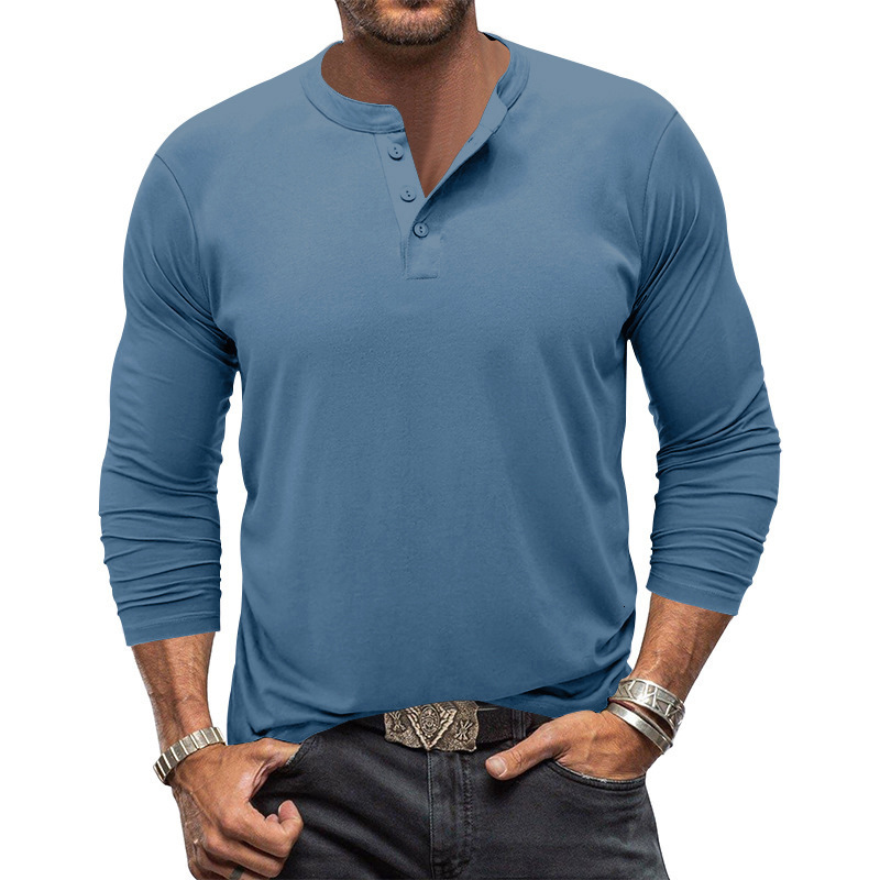 Mens long sleeve round neck t-shirt mens bottom shirt mens T-shirt
