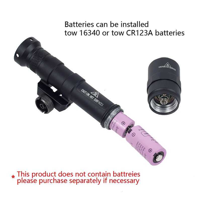 Tactical M600C M600 M600B M600V IR Ultra Tactical Scout Light Rifle Weapon Flashlight Hunting Momentary Pressure Switch XJ250728