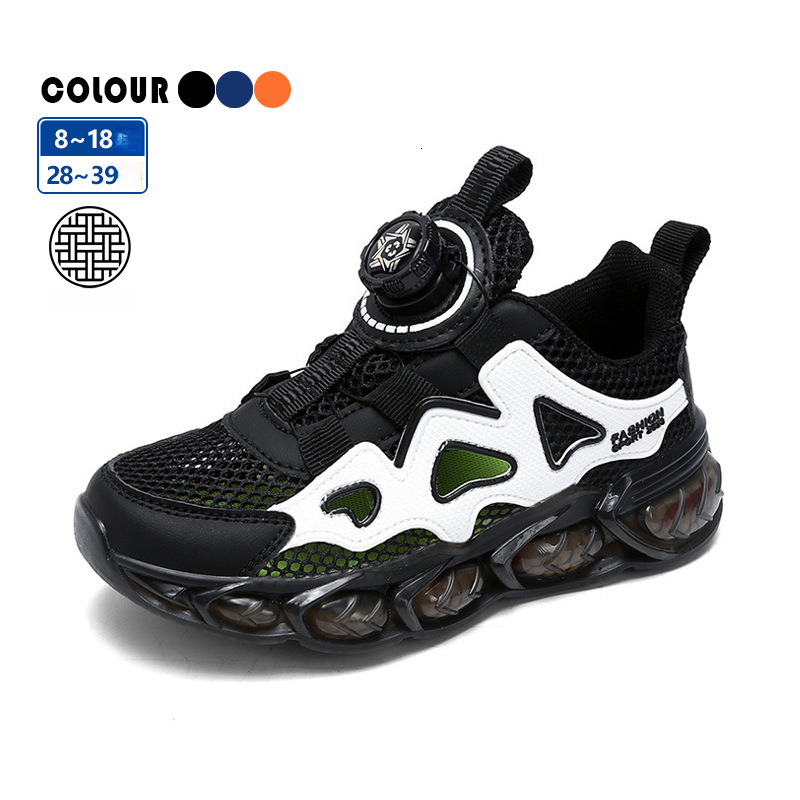 Boys' 2025 Summer New Single Mesh Hollow Frame Children's Sports for Older Kids Running Shoes