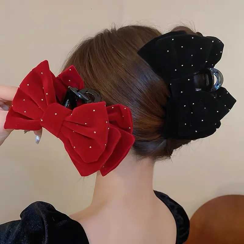 Large Bow Hair Claw Crab Women French Temperament Hairpin Hair Clip for Girls Ponytail Hair Accessories Clip Crab Hairpin Z250729