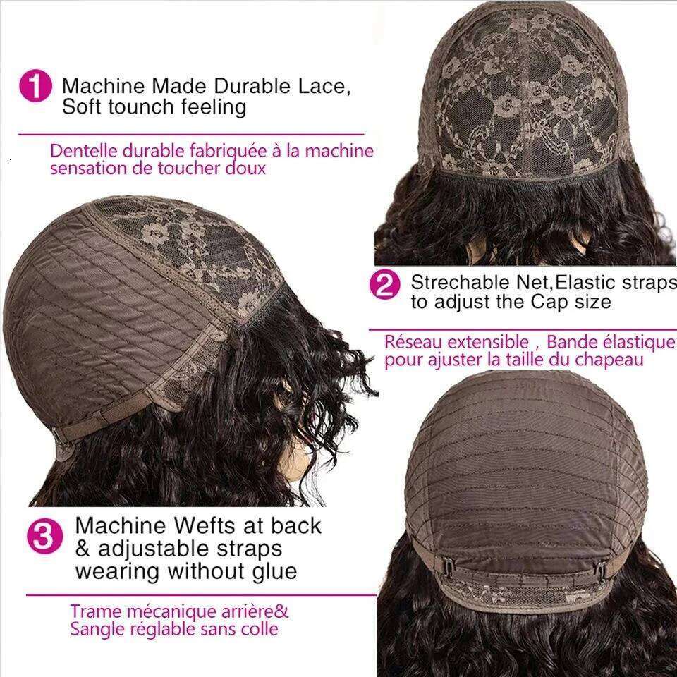 Jerry Curly Short Pixie Bob Cut Human Hair With Bangs For Women Wear To Go Peruvian Highlight Honey Water Wave Wigs