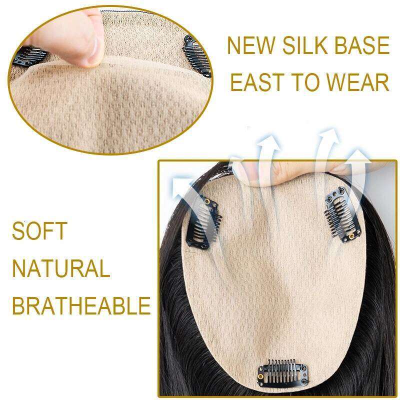 5*8 inch Best Virgin Human for Women European Toupee 3 Clips In Hair Topper Fine Hairpiece Natural Scalp Base