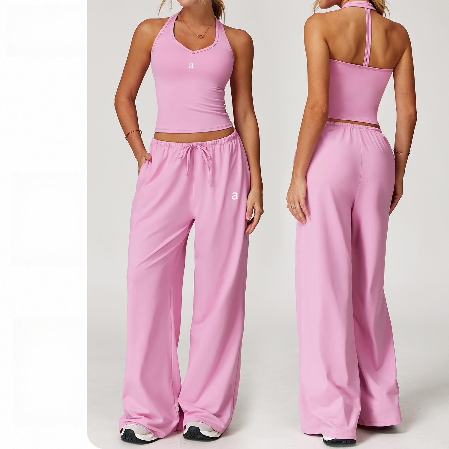 TZ3058 Women Yoga Suit Two Piece Set Quick-drying Bra Jogger Beauty Back Jogging Sports Tracksuit Casual Running Fitness Suit 3058