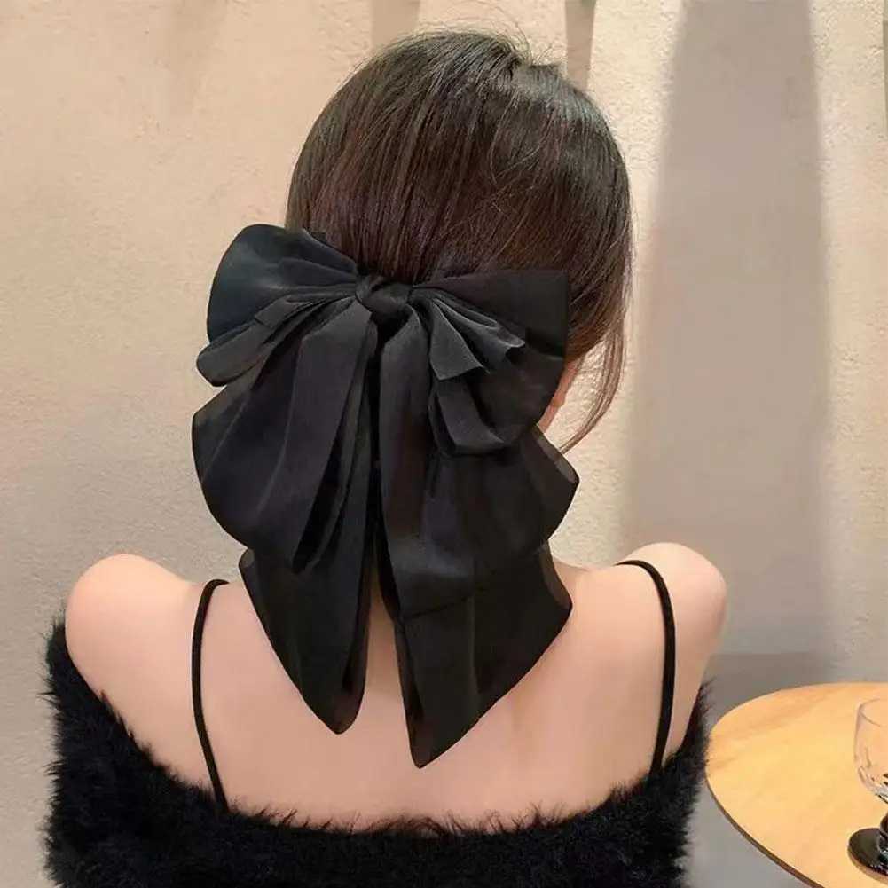 Hot Korean Style Big Size Bow Hair Clip Claw Clamp Hair Accessories High Barrettes New Girls Ponytail Women N8T4 Z250729