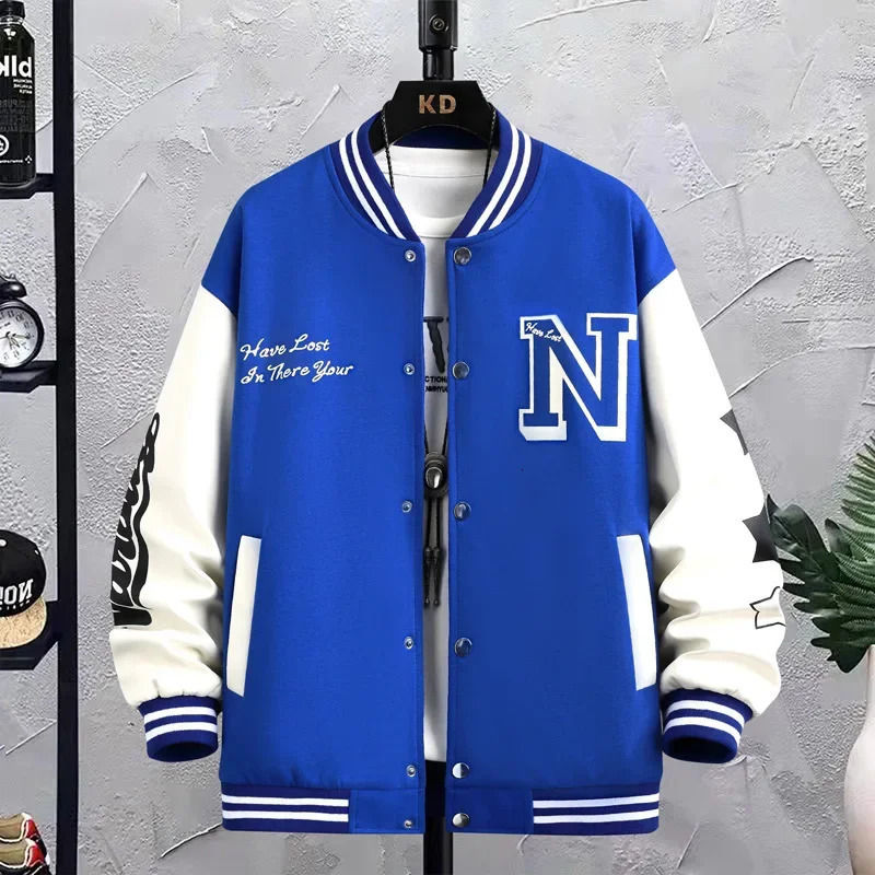 Loosefit Mens Baseball Jacket American Style Couple Costume Autumnwinter For Men Trendy Casual Scene Top 250729