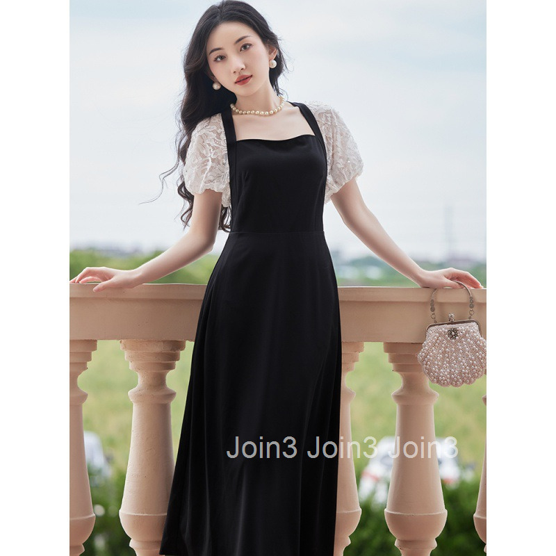 Summer New Womens French Fashion Personality Backless Short Sleeve Dress Long Dress Nightgown