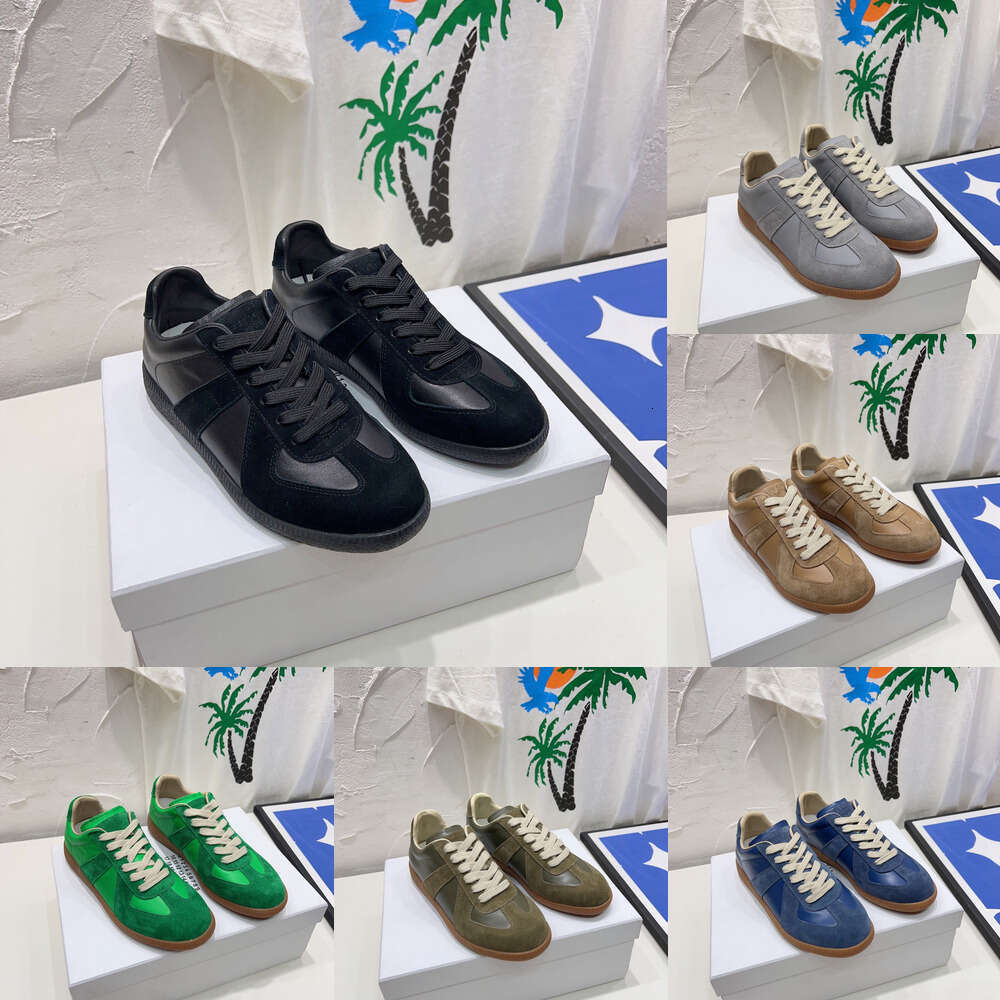 german army trainer gats low sneakers mm6 black white grey gum painter nude shoes men women casual shoe mens womens trainer outdoor shoe