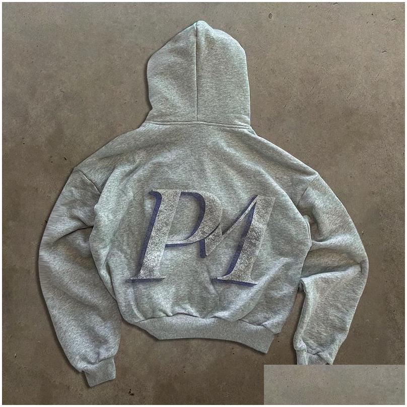 Mens Hoodies Sweatshirts Zip Up Hoodie Men Women Harajuku Hip Hop Fashion Patch printing Oversized Loose Casual Jacket Streetwear Otai2