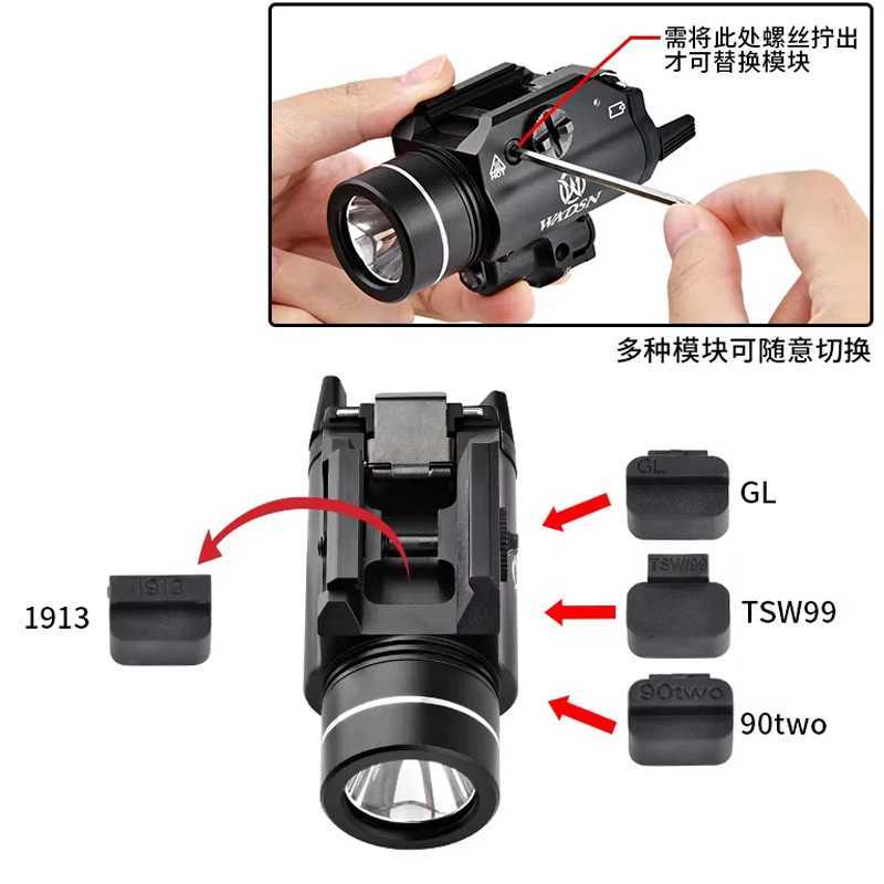 800 Lumens Tactical T-1 HL Hanging Tactic Weapon Light Airsoft X300 X400 Rifle Pistol Strobe Flashlight Red Green Dot G 17 18 19 XJ250728