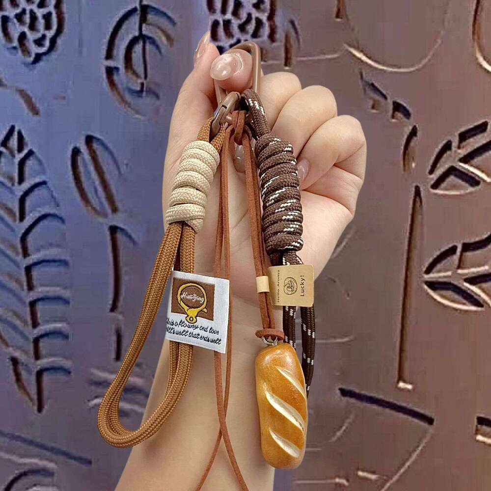 Creative Miu Series Alkaline Bread Hand Strap Pendant Cute Couple Bag Keychain Hanging Decoration Small Gift