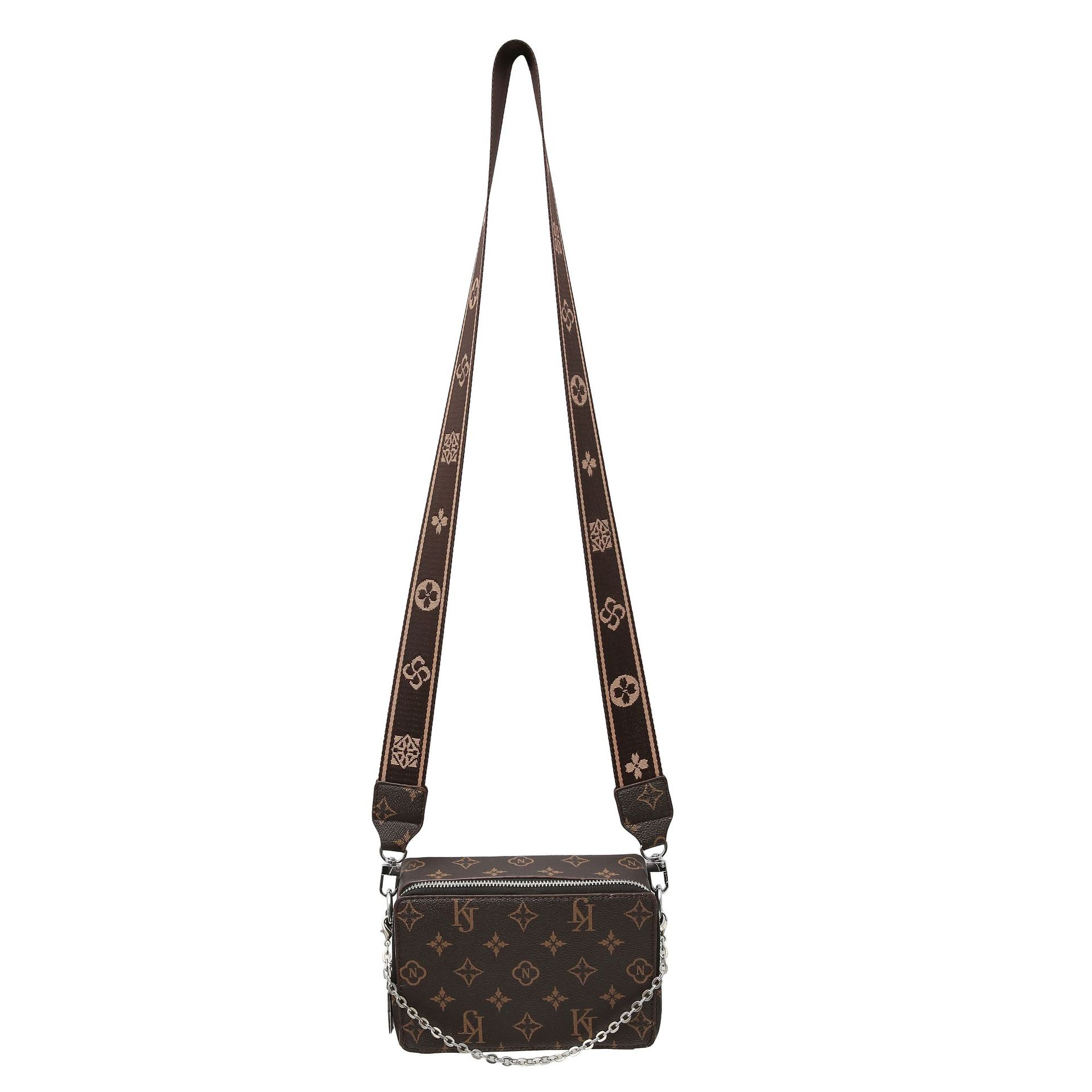 Men's crossbody bag senior sense new leather old single shoulder bag tide brand bag female chain small body bag 2025