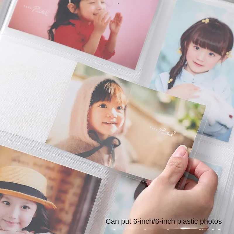 Large-Capaci Leather Insert Sle Photo Album with Molded 6-Inch Pages Perfect for Family and Baby Growth Memories 800 Pockets Z250729